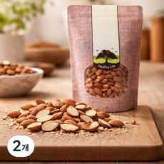 갓 볶은 고소한 무염 구운 아몬드 프리미엄 캘리포니아산 햇아몬드, 2개, 1kg