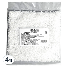 로켓그로스]펄솔트 프레첼소금 시오빵 소금빵 굵은소금 데코용소금 소포장, 100g, 4개