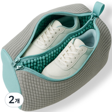 멘버 3세대 운동화세탁망 칸분리 특대형 더블지퍼, 2개, 그레이