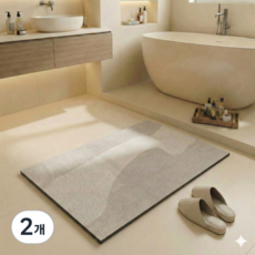 품질 좋고 가심비 뛰어난 / 워셔블 논슬립 규조토 발매트 / 우리집에 꼭 필요한 MUST HAVE 아이템, 2개, F타입