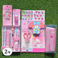 산리오 D+문구세트, 2개, 마이멜로디 D+문구세트