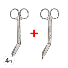 거즈 붕대 헝겊 가위 의료 실습용 간호사 병원 14cm 2p 네오널스, 4개