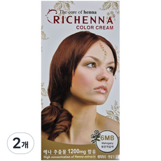 리체나 칼라 크림, 6MB 밝은적갈색, 2개