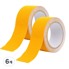 계단 미끄럼방지 논슬립테이프 50mm x 5M, 옐로우, 6개 옐로우, 6개