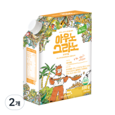 아우노 그라노 첨가물없는 그래놀라 씨리얼 어린이 유아 직장인 간식, 2개, 350g