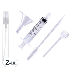 와이엔케이더밸류 향수 공병 5ml 소분 도구 4종 세트, 2세트, 반투명