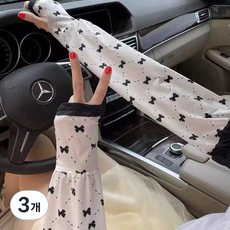 츄러블리 편한 냉감 쿨토시 손등커버형, 3개, 리본