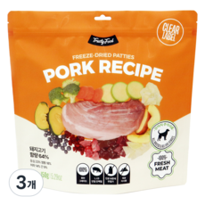 트러스티푸드 강아지 동결건조 사료 포크패티, 포크, 150g, 3개