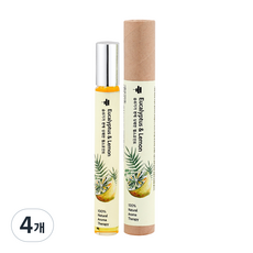 힐링팜스 레몬 유칼립투스 펄스포인트 아로마테라피, 10ml, 4개