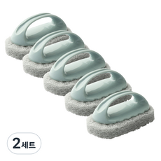 다나몰 수세미 주방 화장실 욕실 타일 핸들 다용도 블루, 2세트, 5개