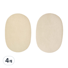 스웨이드 패치 의류 수선패치 세무 와펜 포인트용 무릎패치 팔꿈치 13컬러, 아이보리(1장), 4개