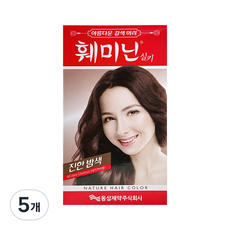 동성제약 훼미닌실키 염색약 6종, 5개, 85호 진한 밤색