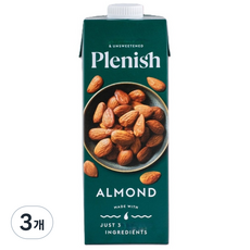 플레니쉬 무첨가 아몬드 무가당 당뇨 음료, 1L, 3개