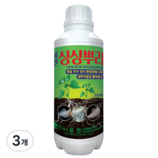 농업마켓365 융전 싱싱뿌리 액제 새뿌리 발달 및 활착 증진 발근촉진 육묘 저항성 증대 냉해 동해 예방, 3개, 500ml