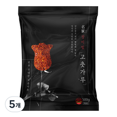 국내산 장미빛 태양초 햇고추가루 보통매운맛 김치용, 5개, 500g