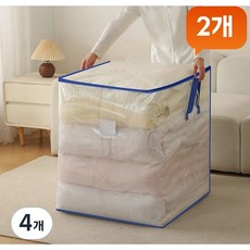 에프스토 다용도보관팩, 반투명+블루, 4개