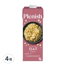 플레니쉬 무첨가 오트 음료, 4개, 1L