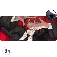 루미팝 체인소맨 게이밍 마우스 장패드 800x300mm, 3개, D타입