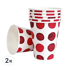 피플스파티 파티컵 240ml 수채화도트 18P, 2개, 18개