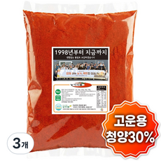 중화요리 짬뽕용 특상 고추가루, 2.5kg, 3개, 매운맛(+청양30%)