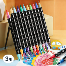 Fowod 이중 팁 마커펜 슈퍼 섬광 플래시 마커펜 세트 전문가용, 3개, 96개