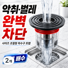 아넬르 7세대 완벽차단 하수구트랩 악취 벌레 냄새 화장실 트랩, 2개