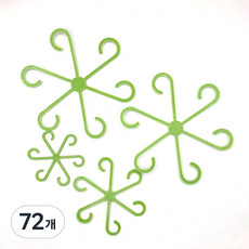 후크월드 식물 지지대 화분 원예용 식물지지 고리형 그린, 72개