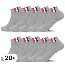 메가양말 10켤레 올라운드 골프 이중바닥 쿠션 스포츠 단목 운동양말 국산고품질, 20개, 그레이