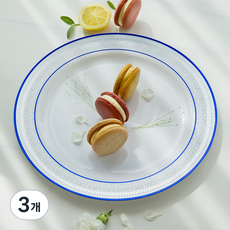 로얄 임페리얼 블루 고급 일회용접시 26cm 파티 행사 접시, 3개, 6개입