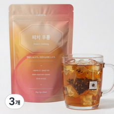 [카페스타] 피치우롱티 달콤한 복숭아 우롱차 향긋한 과일티 홈카페, 3개, 25개입, 50g