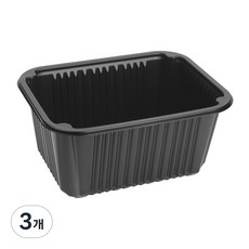 큐담 성형 실링용기 Q-19159 (19x15x9) 블랙, 3개, 80개입