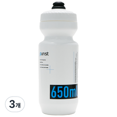 퓨리스트 프리미엄 모플로 물통, 3개, 650ml, 화이트