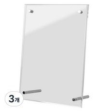 빅크로바 아크릴 액자 스탠드 고급형 인테리어, 3개, 투명