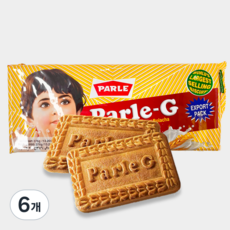 PARLE G Biscuits 팔레 지 밀크 쿠키, 376g, 6개
