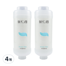 샤워필터 염소제거 비타민C 피부보습 녹물제거 두피케어 아로마향, 4개, 아이리스