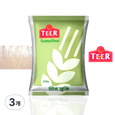Teer Semolina 띠어 세몰리나 가루 밀, 3개, 500g