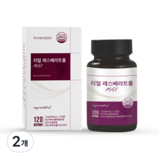 파미젠 리얼 레스베라트롤 트랜스형 포도추출분말 99% 600mg 4개월분, 2개, 120정