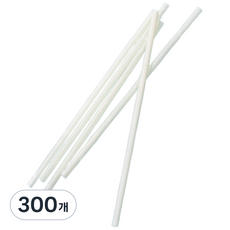 클로에코 6mm 21cm PHA 빨대 개별포장 화이트 해양분해, 300개, 1개입