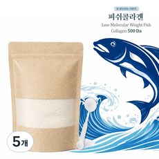 오케이 500달톤 저분자 피쉬콜라겐 펩타이드 분말 초저분자, 5개, 300g