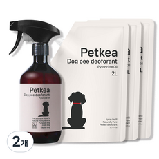 펫케아 강아지탈취제 피톤치드 천연 스프레이 반려견 오줌냄새 제거 + 공병, 2개, 6L