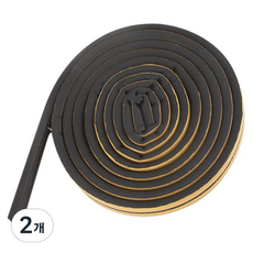 바이트 문 틈새막이 D형, 블랙, 2개