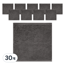 송월타월 최고급면 딥컬러 카페행주 핸드타올, 회색, 30개