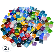 모자이크 사각 타일, 500g, 2개, 믹스