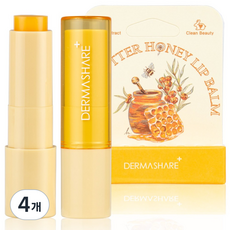 고보습 시어버터 허니 립밤, 무색, 3.8g, 4개