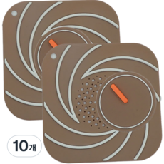 브로킥 뚜껑형 냄새차단 배수구 덮개, 황토색, 10개