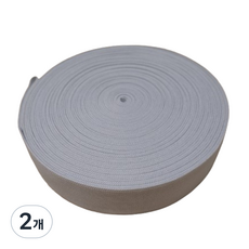 긍정미공방 코메즈밴드 25mm 12마 허리고무밴드, 2개, 화이트