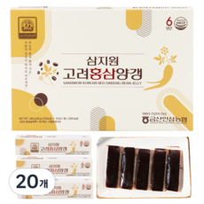 홍삼 양갱 (국산 팥앙금 6년근 홍삼농축액 사용) [HACCP인증], 40g, 20개