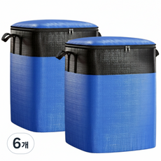 든든백 특대형 이사 여행 수납가방 이사 박스 2P세트, 6개, 블루