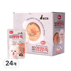 펫퍼스 애견비책 영양죽 강아지죽 보양식 영양식 습식파우치, 24개, 100g, 연어+황태