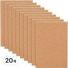 10개 코르크 단열판 사각형은 게시판 벽 장식용 DIY 공예품 29.7x21x0.3cmm, 20개, 3mm